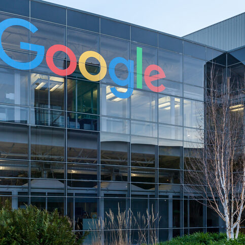 Google sign on the building at Google’s headquarters in Silicon Valley .