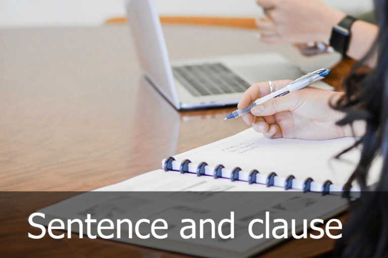 Sentence and clause