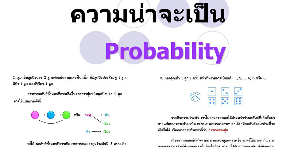 ความน่าจะเป็น Probability เรี่องวิธีจัดหมู่ และวิธีเรียงสับเปลี่ยน