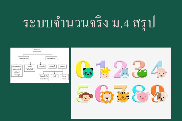 ระบบจํานวนจริง ม.4 สรุป