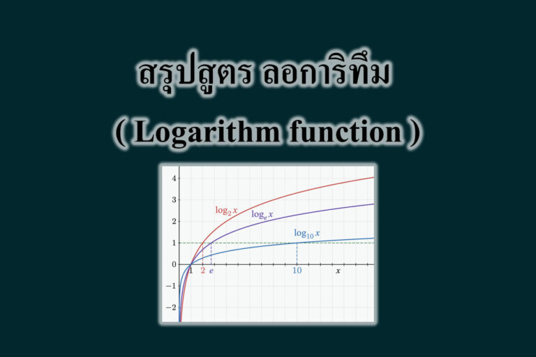 สรุปสูตร ลอการิทึม ( Logarithm function ) สรุปสูตร ลอการิทึม ( Logarithm function )