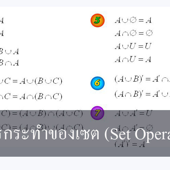 การกระทำของเซต (Set Operator ) การกระทำของเซต (Set Operator )