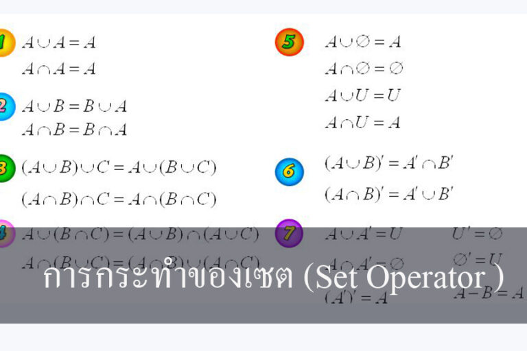 การกระทำของเซต (Set Operator )