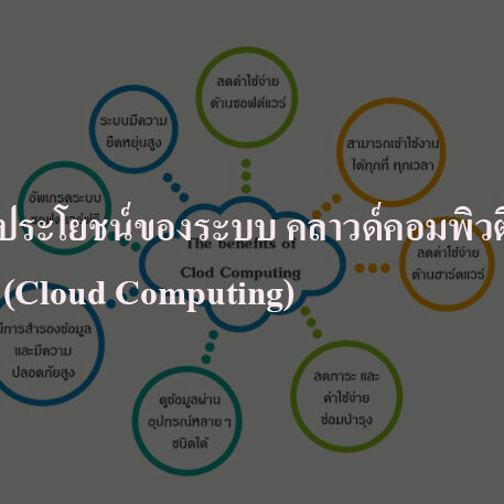 ประโยชน์ของระบบ คลาวด์คอมพิวติ้ง (Cloud Computing)