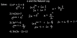ลอการิทึมแบบเนเปียร์ (Napierian logarithms)