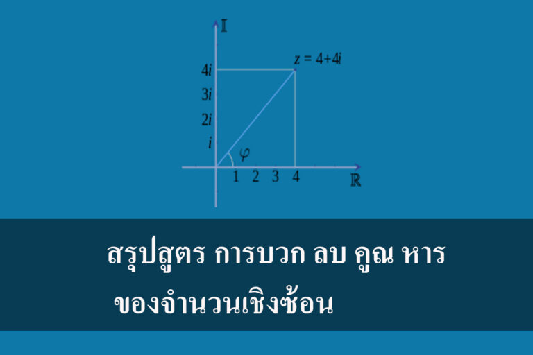 สรุปสูตร การบวก ลบ คูณ หาร ของจำนวนเชิงซ้อน
