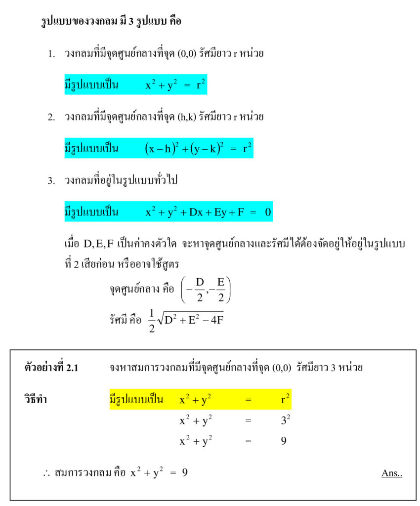 วงกลม (Circle) 