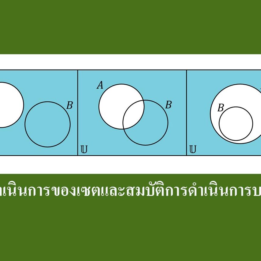 การดำเนินการของเซตและสมบัติการดำเนินการบนเซต