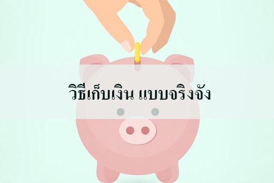 วิธีเก็บเงิน แบบจริงจัง