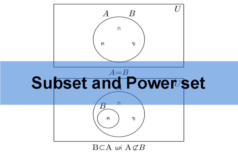 สับเซต และ เพาเวอร์เซต