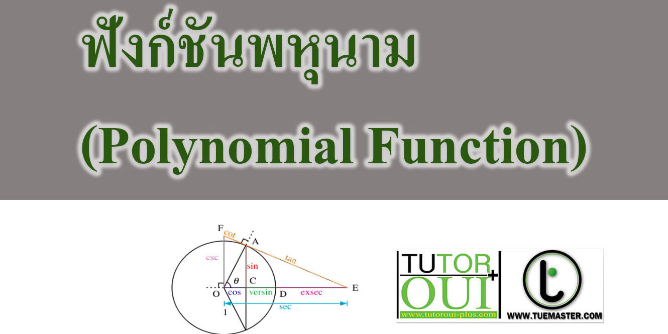 ฟังก์ชันพหุนาม (Polynomial Function) ฟังก์ชันพหุนาม (Polynomial Function)