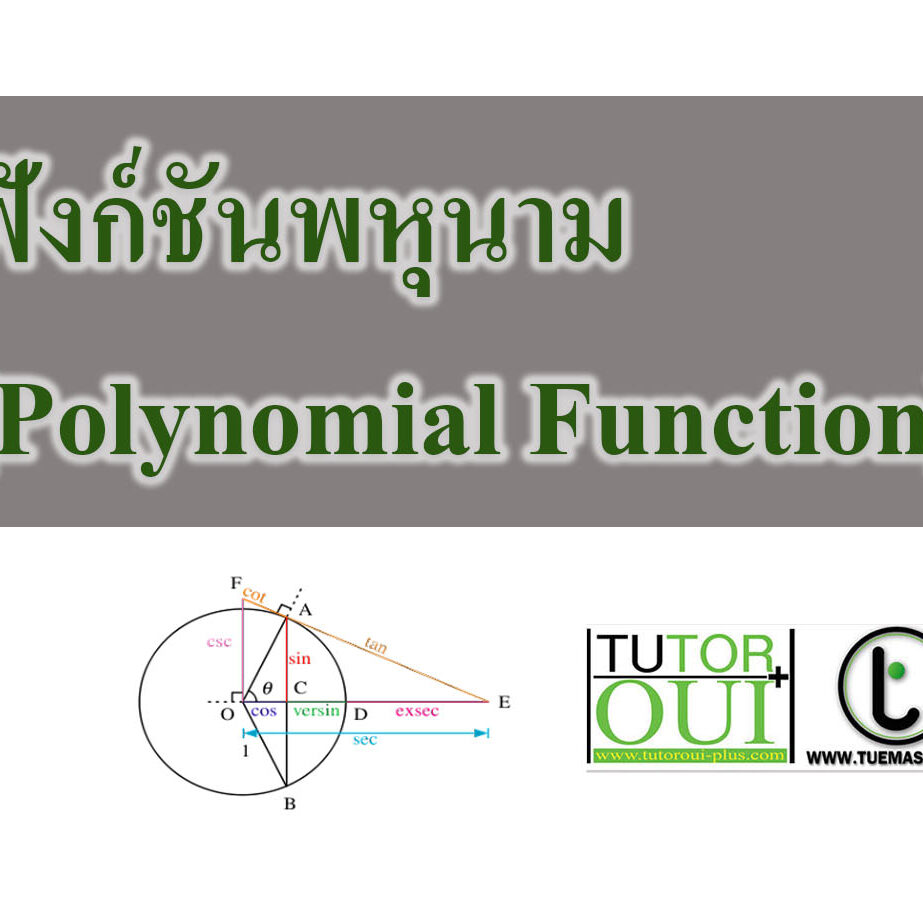 ฟังก์ชันพหุนาม (Polynomial Function) ฟังก์ชันพหุนาม (Polynomial Function)