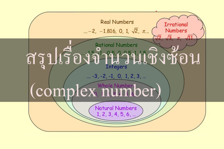 สรุปเรื่องจำนวนเชิงซ้อน (complex number)