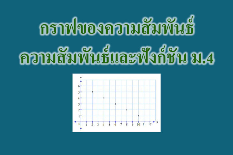 กราฟของความสัมพันธ์-ความสัมพันธ์และฟังก์ชัน