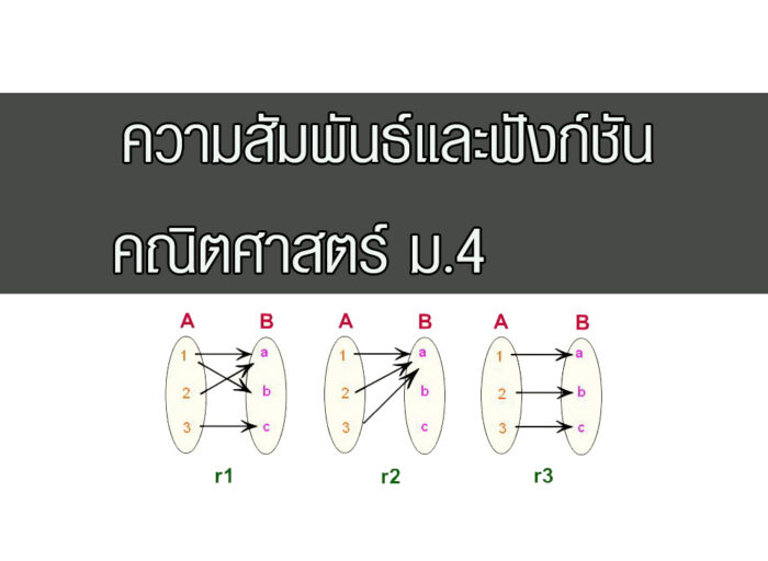 ความสัมพันธ์และฟังก์ชันคณิตศาสตร์