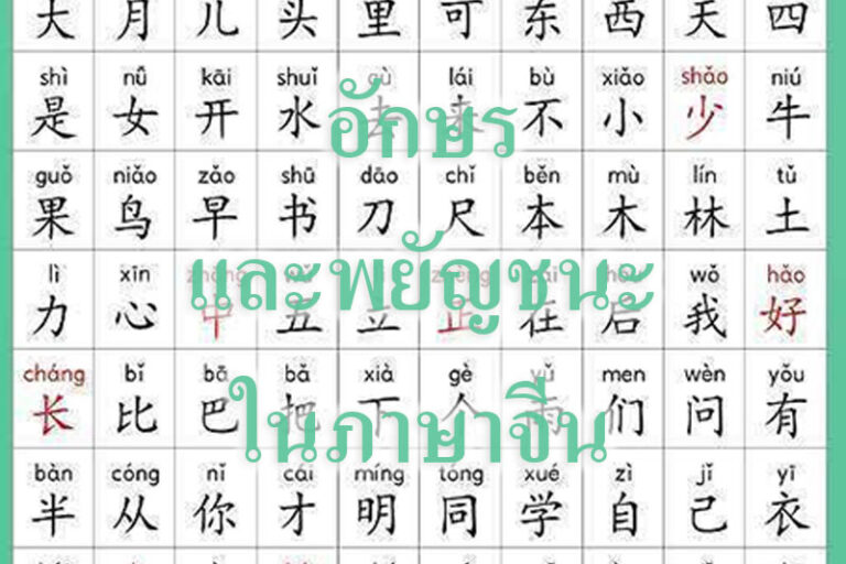 อักษรและพยัญชนะอักษรในภาษาจีน