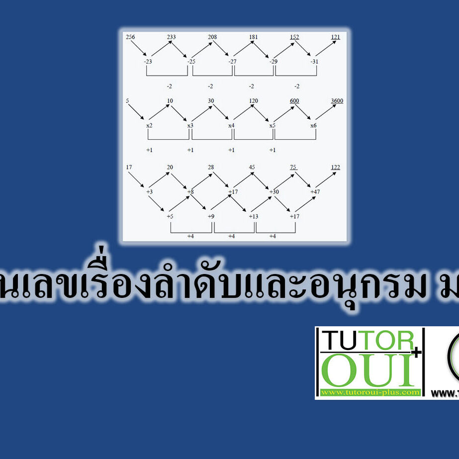 เรียนเลขเรื่องลำดับและอนุกรม เรียนเลขเรื่องลำดับและอนุกรม