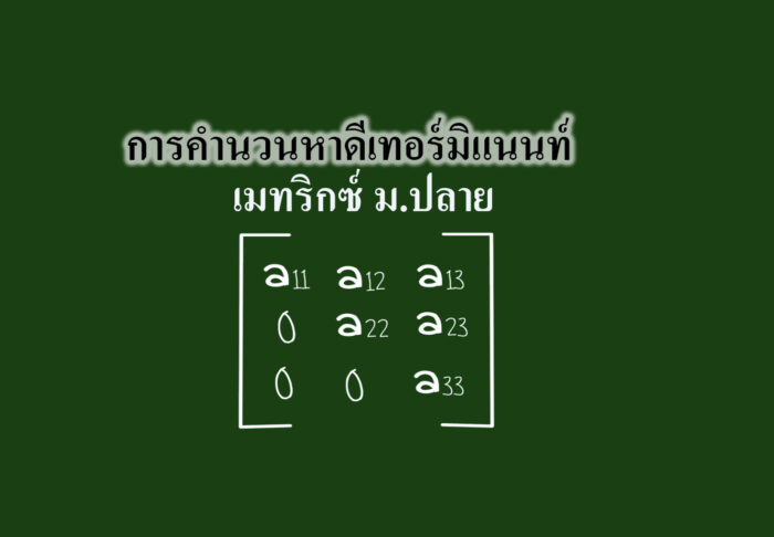 การคำนวนหาดีเทอร์มิแนนท์-เมทริกซ์