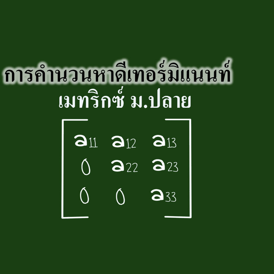 การคำนวนหาดีเทอร์มิแนนท์-เมทริกซ์