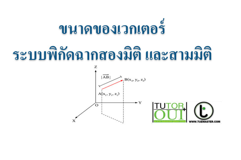 ขนาดของเวกเตอร์ในระบบพิกัดฉากสองมิติ และสามมิติ