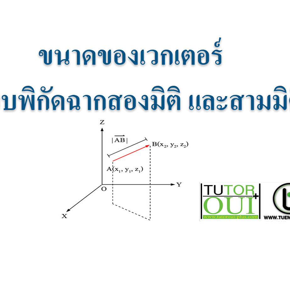 ขนาดของเวกเตอร์ในระบบพิกัดฉากสองมิติ และสามมิติ