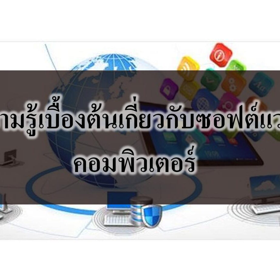 ความรู้เบื้องต้นเกี่ยวกับซอฟต์แวร์คอมพิวเตอร์