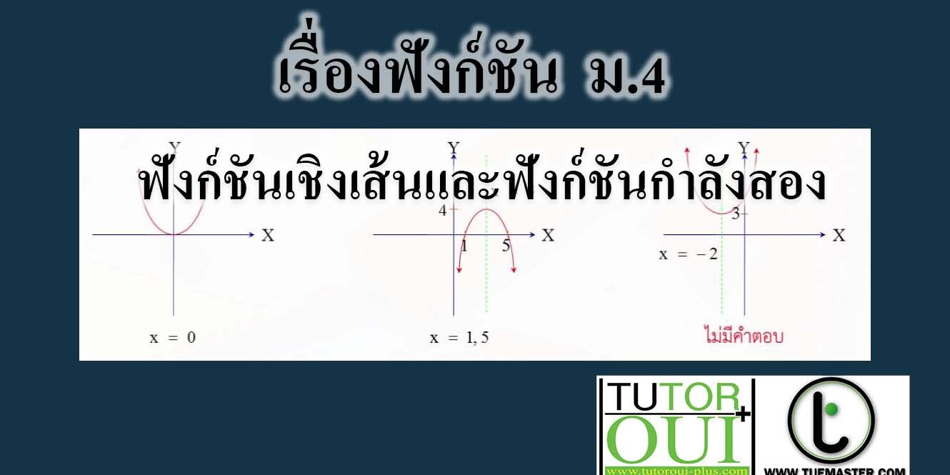 ฟังก์ชันเชิงเส้นและฟังก์ชันกำลังสอง
