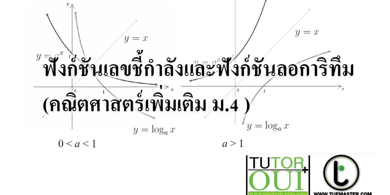 ฟังก์ชันเลขชี้กำลังและฟังก์ชันลอการิทึม(คณิตศาสตร์เพิ่มเติม ม.4 ) ฟังก์ชันเลขชี้กำลังและฟังก์ชันลอการิทึม(คณิตศาสตร์เพิ่มเติม ม.4 )