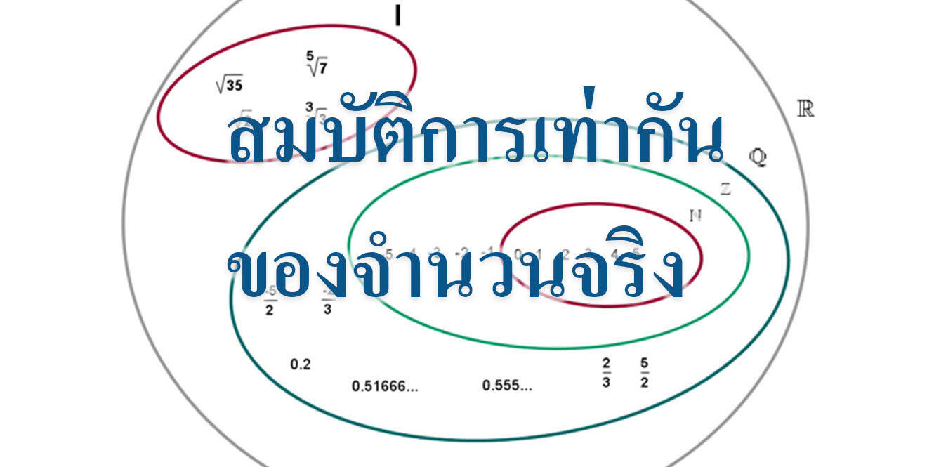 สมบัติการเท่ากันของจำนวนจริง