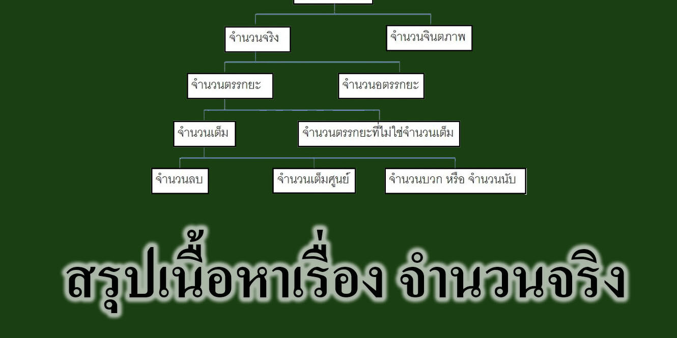 สรุปเนื้อหาเรื่อง จำนวนจริง