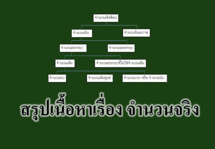 สรุปเนื้อหาเรื่อง จำนวนจริง