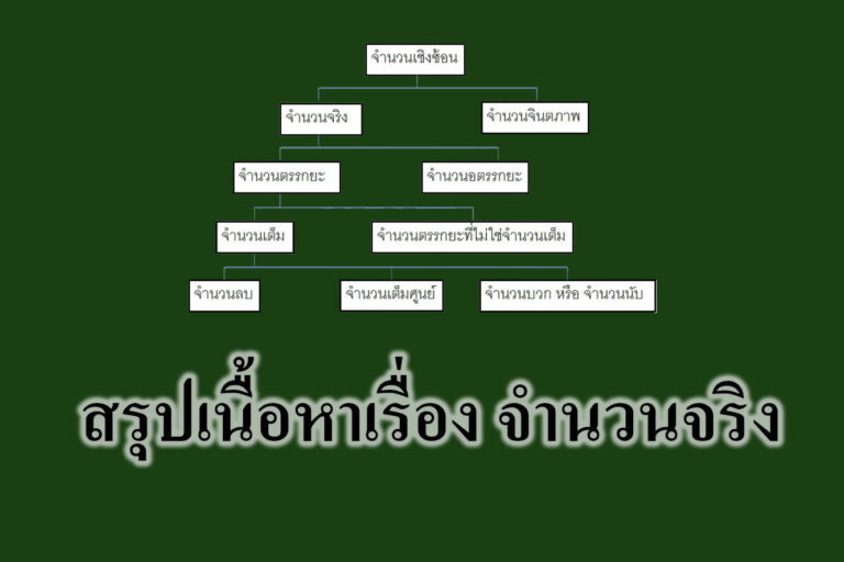 สรุปเนื้อหาเรื่อง จำนวนจริง