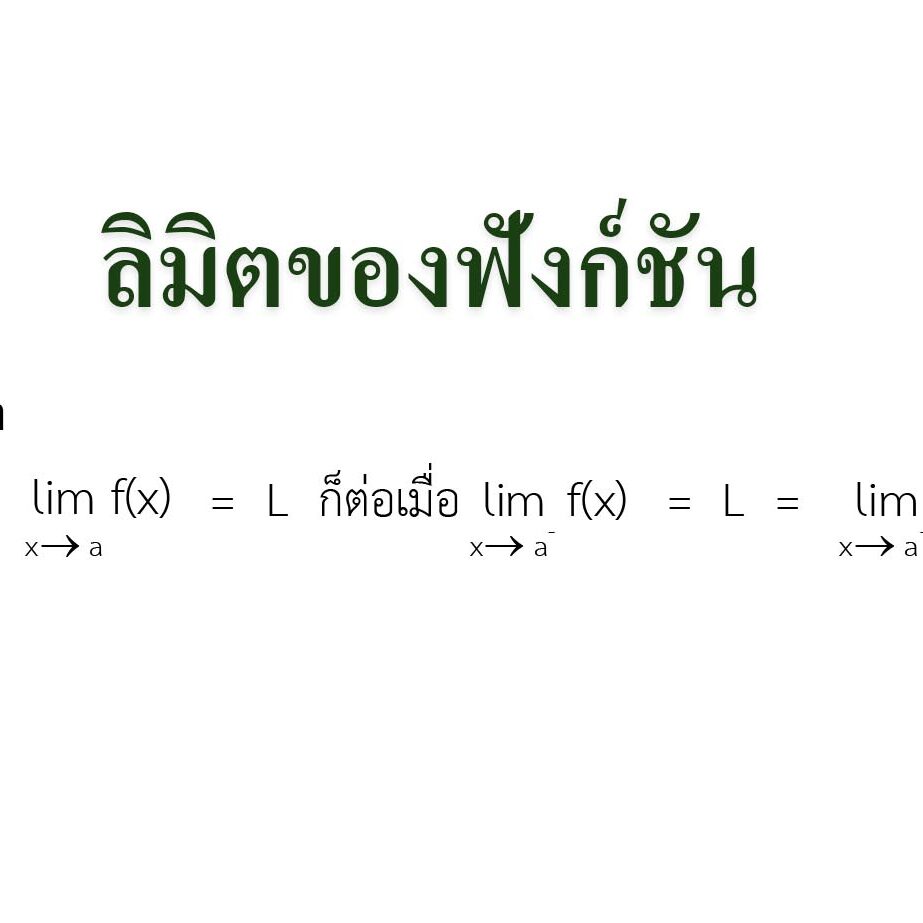 แคลคูลัสเบื้องต้น ลิมิตของฟังก์ชัน