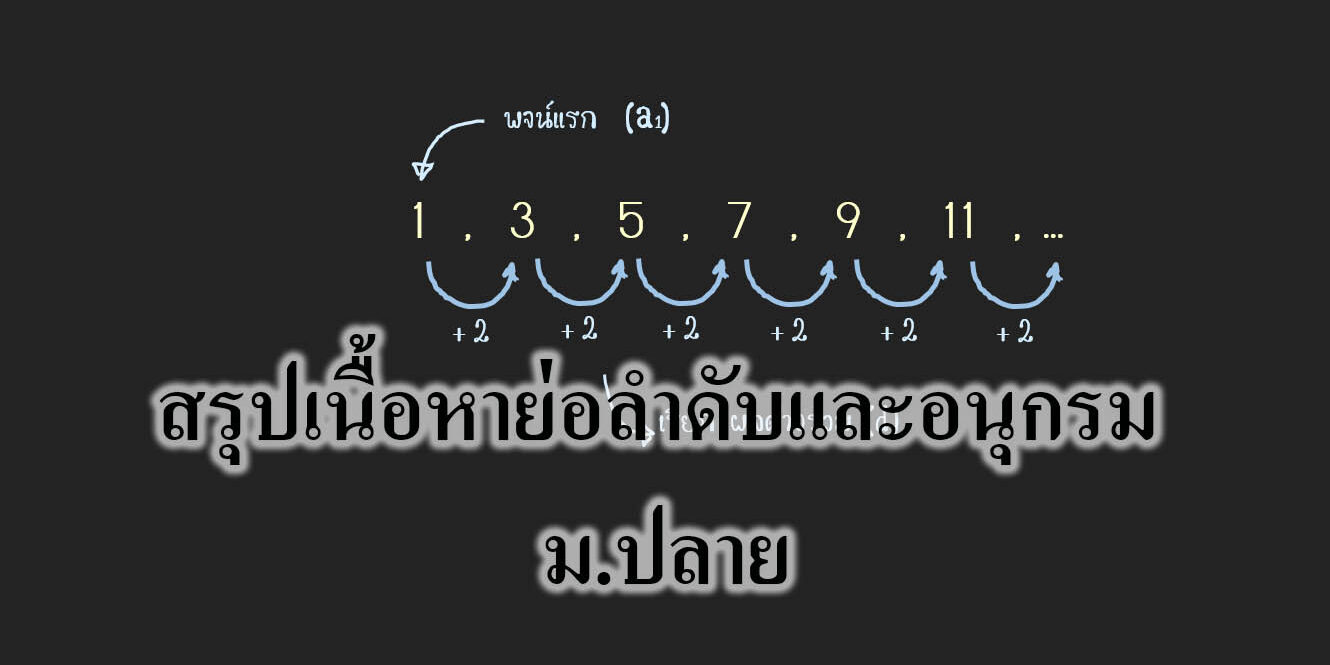 สรุปเนื้อหาย่อลำดับและอนุกรม สรุปเนื้อหาย่อลำดับและอนุกรม