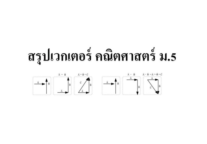 สรุปเวกเตอร์ คณิตศาสตร์ ม.5