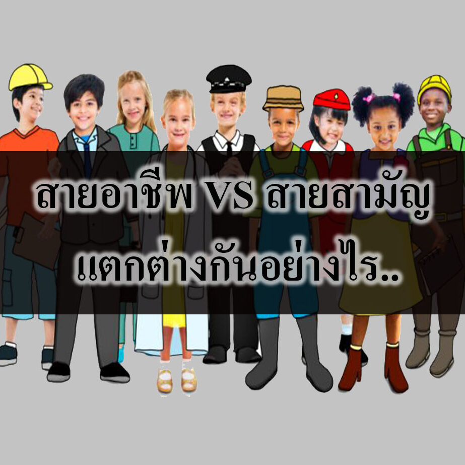 สายอาชีพ VS สายสามัญ แตกต่างกันอย่างไร สายอาชีพ VS สายสามัญ แตกต่างกันอย่างไร