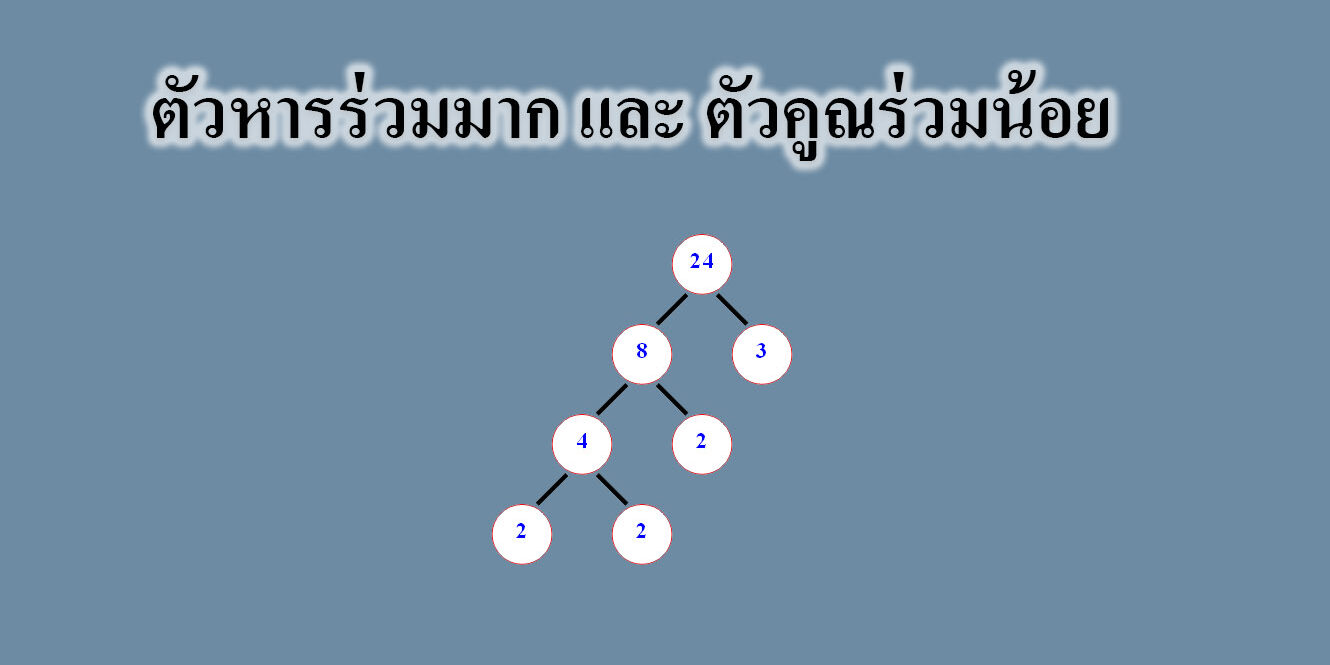 ตัวหารร่วมมาก และ ตัวคูณร่วมน้อย