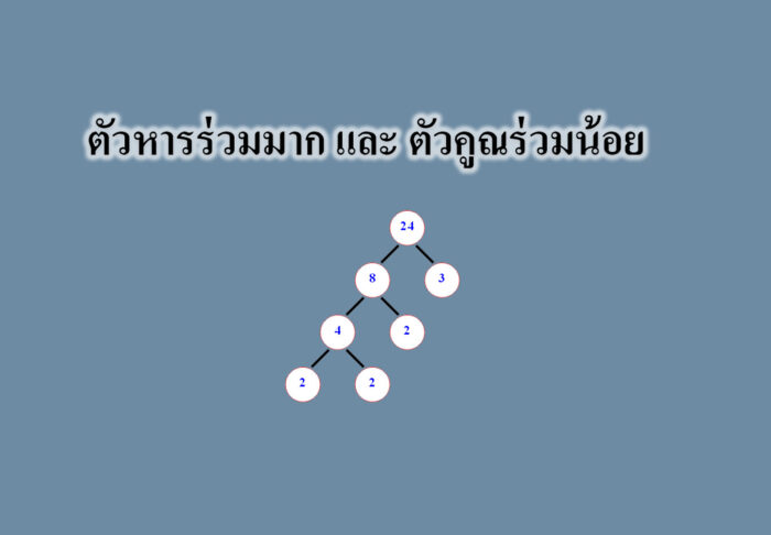 ตัวหารร่วมมาก และ ตัวคูณร่วมน้อย