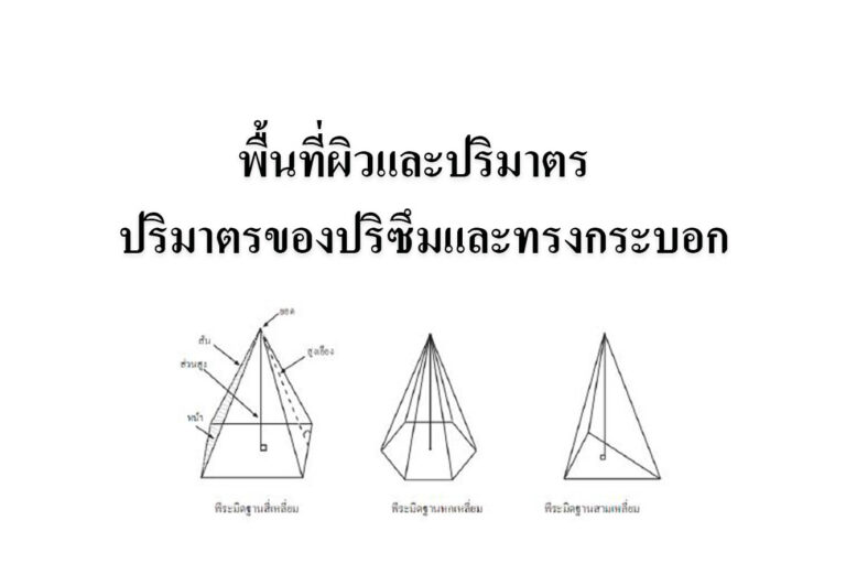 พื้นที่ผิวและปริมาตร‎ -‎ ปริมาตรของปริซึมและทรงกระบอก