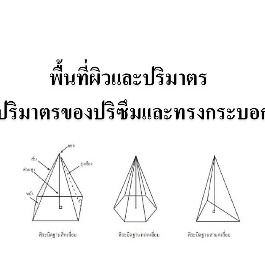 พื้นที่ผิวและปริมาตร‎ -‎ ปริมาตรของปริซึมและทรงกระบอก