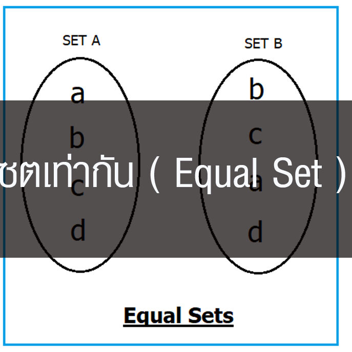 เซตเท่ากัน ( Equal Set )