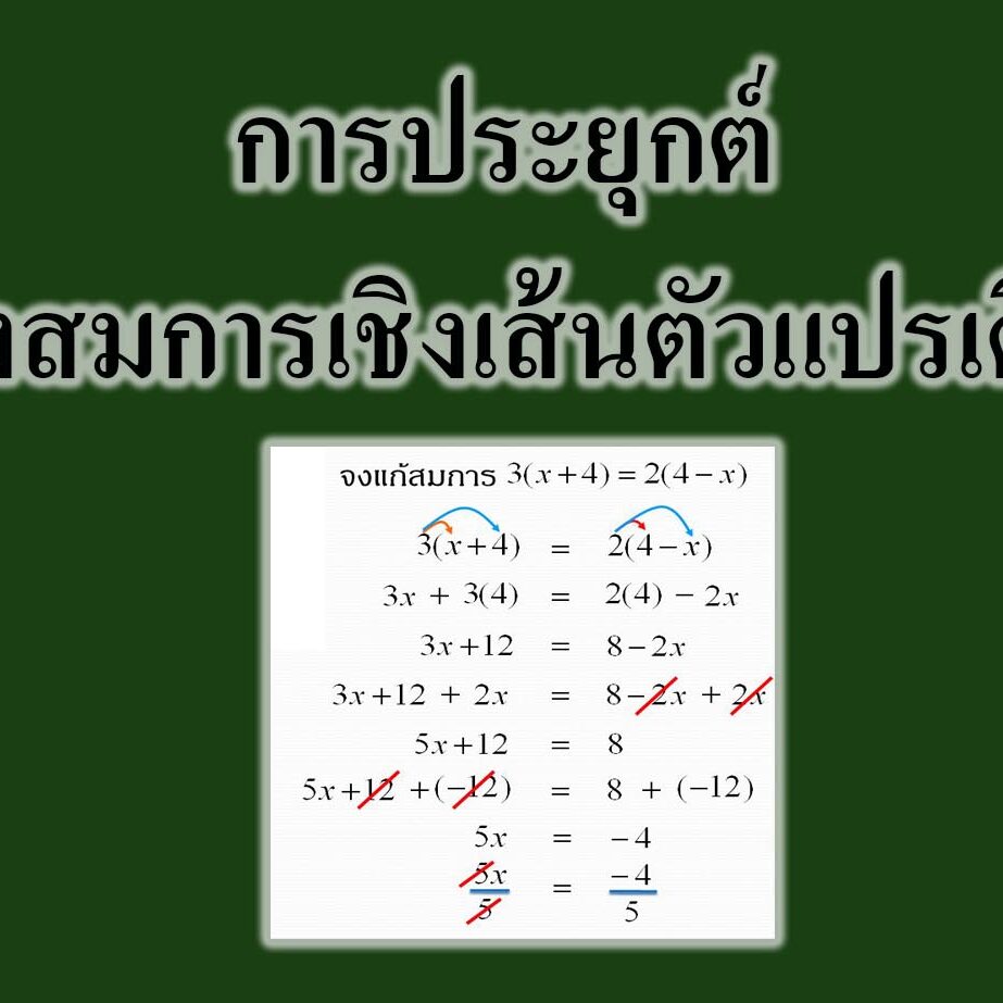 การประยุกต์ของสมการเชิงเส้นตัวแปรเดียว‎