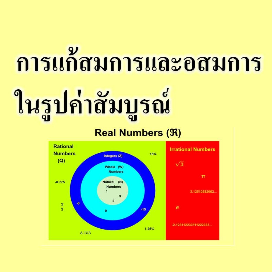 การแก้สมการและอสมการในรูปค่าสัมบูรณ์