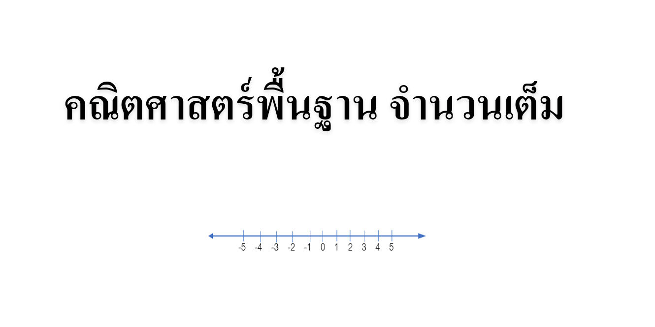 คณิตศาสตร์พื้นฐาน จำนวนเต็ม