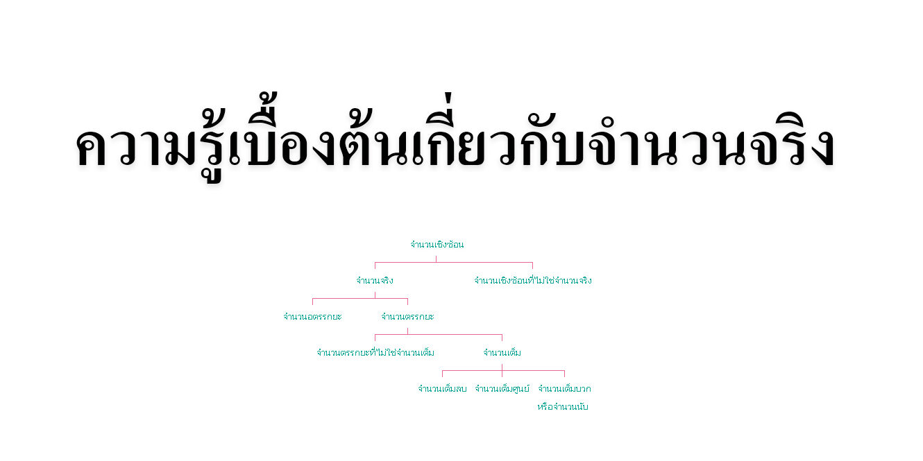 ความรู้เบื้องต้นเกี่ยวกับจำนวนจริง