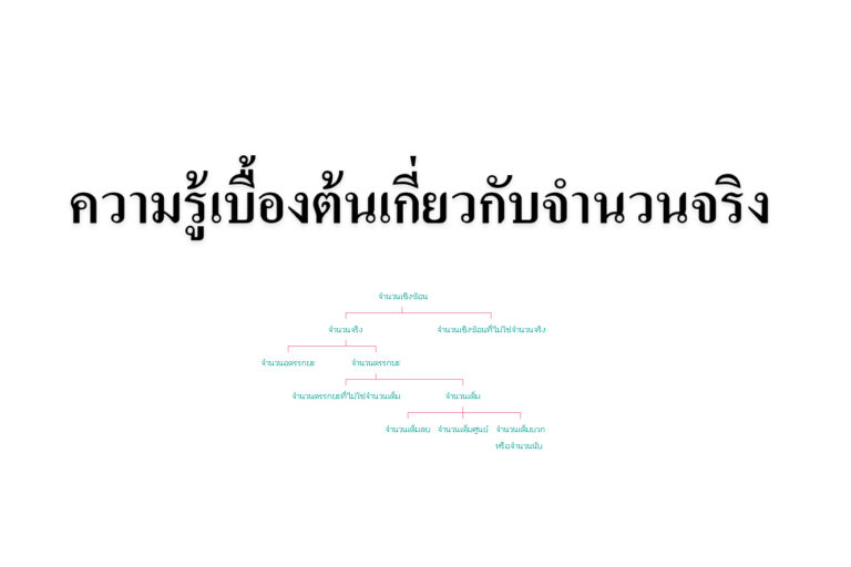 ความรู้เบื้องต้นเกี่ยวกับจำนวนจริง