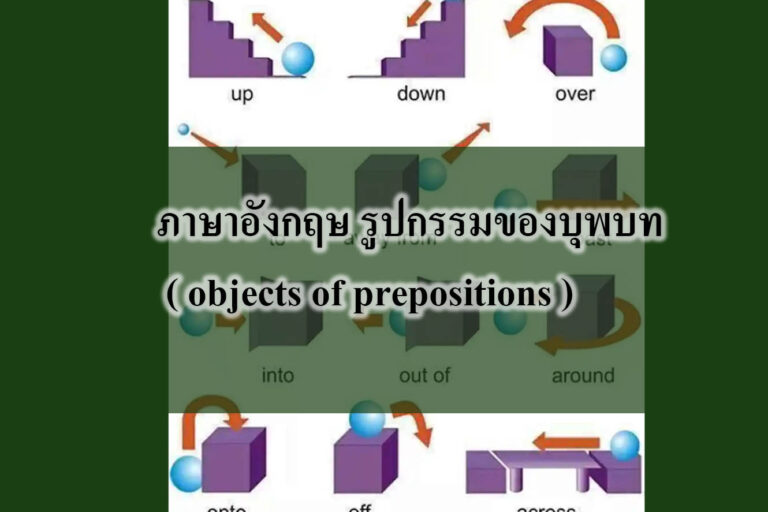 รูปกรรมของบุพบท ( objects of prepositions )