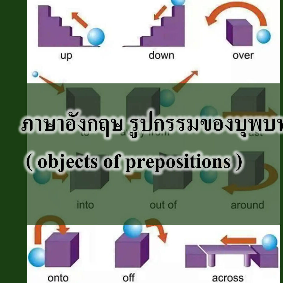 รูปกรรมของบุพบท ( objects of prepositions )