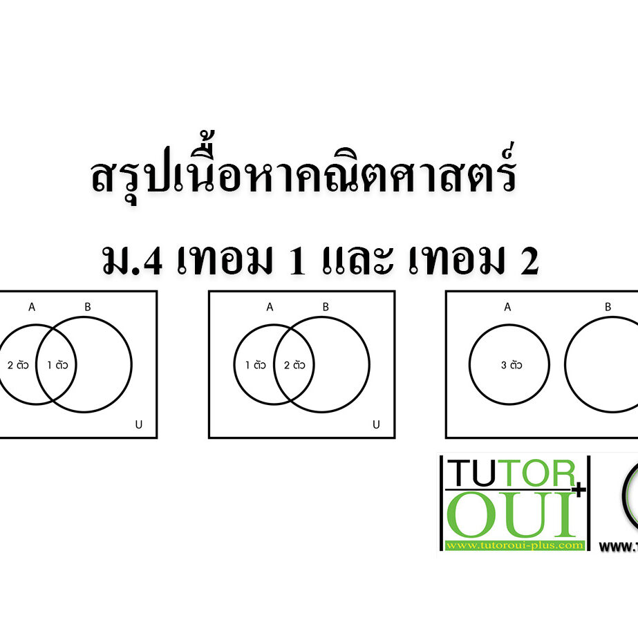 สรุปเนื้อหาคณิตศาสตร์ ม.4 เทอม 1 และ เทอม 2 สรุปเนื้อหาคณิตศาสตร์ ม.4 เทอม 1 และ เทอม 2