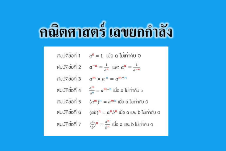 เลขยกกำลัง ฐาน และเลขชี้กำลัง เลขยกกำลัง ฐาน และเลขชี้กำลัง